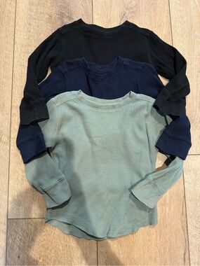 Baby Gap Toddler Thermal Long-Sleeve Tops - Olive, Navy & Black